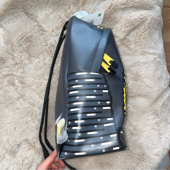 MOSCHINO X SIMS NWT runway leather pixel effect limited edition unisex back pack - Picture 4 of 16